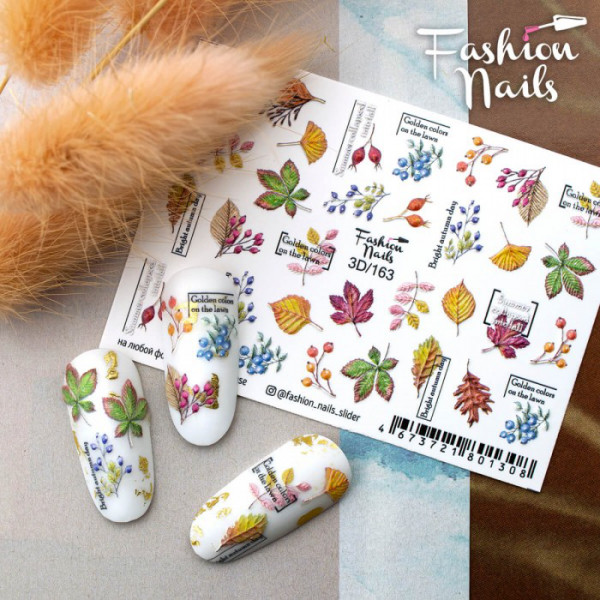 Herbst 3D Nail Slider für Fingernägel