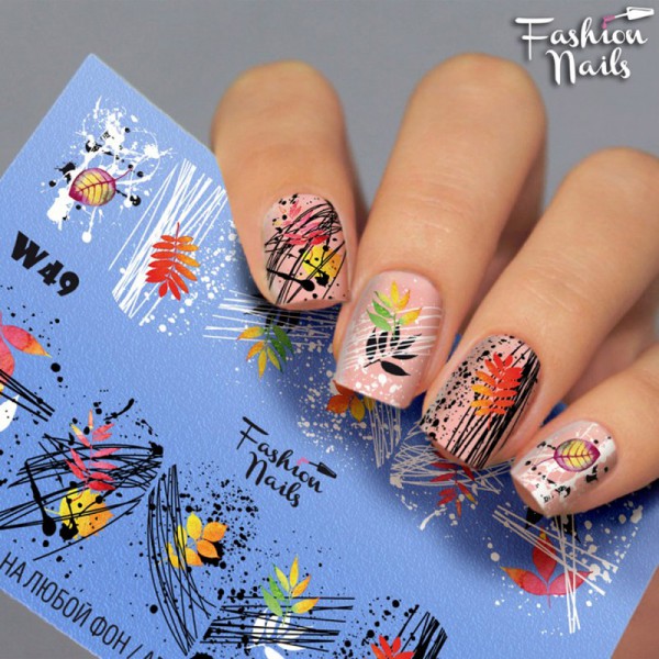 Blumen Slider White 49 von Fashion Nail