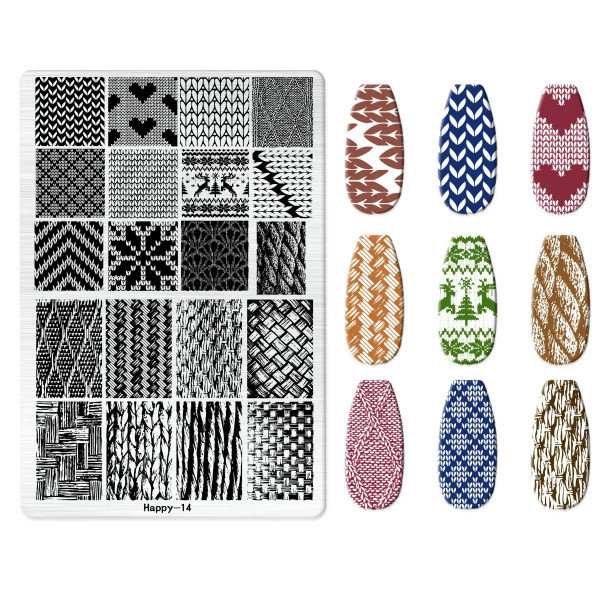 XXL Stamping Schablone Knitting Vibes