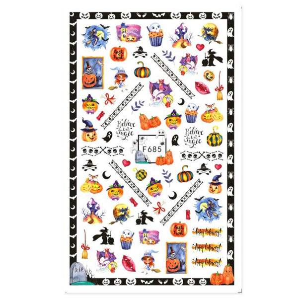 Nail Sticker Halloween Totenkopf