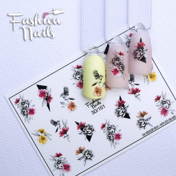 3D Slider 100 von Fashion Nail Blumen