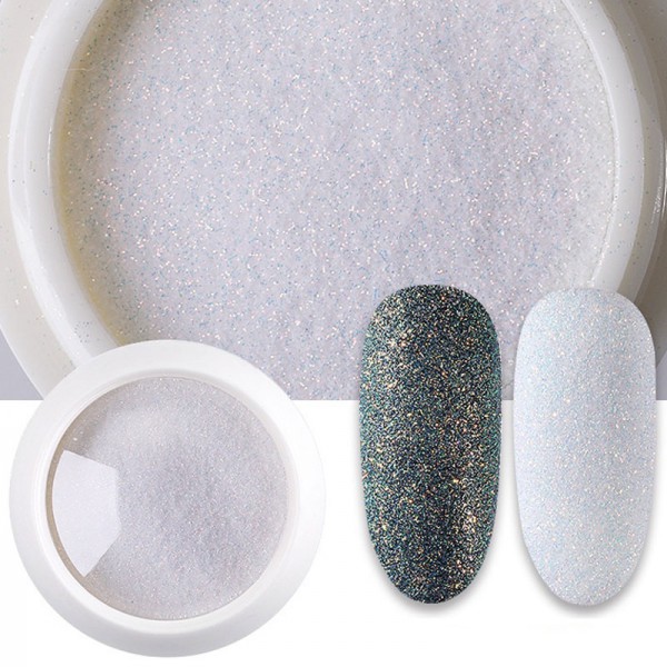 Sugar Glitter Nails Nailart Weiss