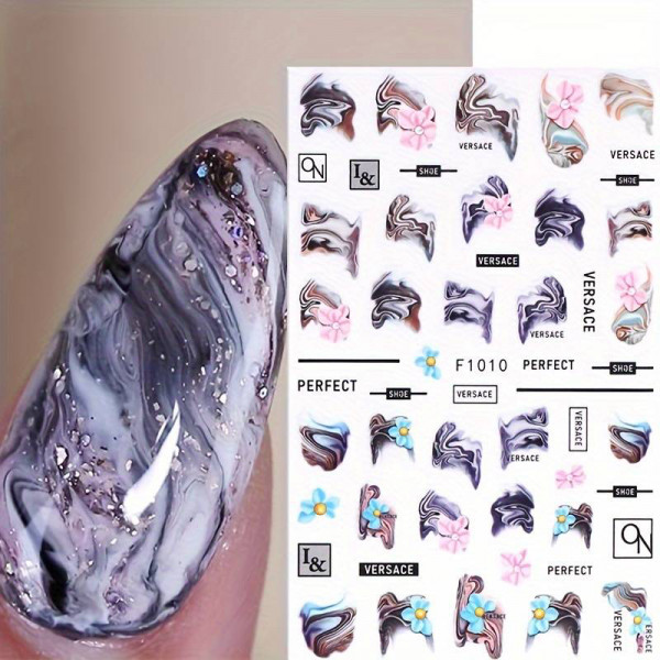 Nail Sticker Abstrakt Nailart Silber