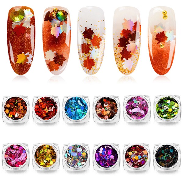 12 Holo Herbst Einleger Glitter 