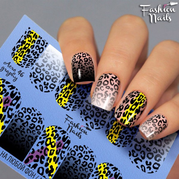 Fashion Nails Airbrush Slider Leo Muster
