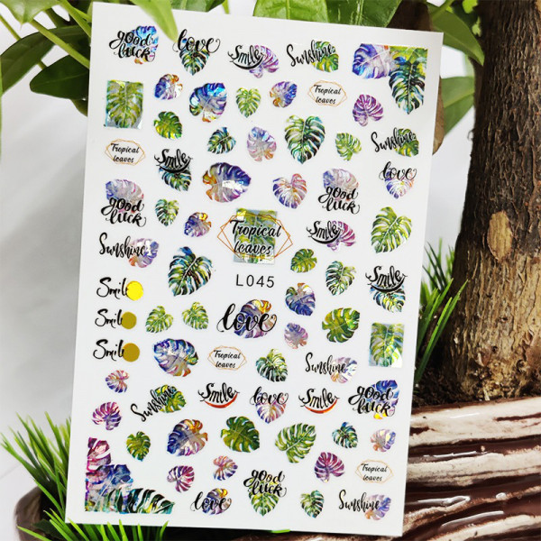 Nail Sticker Holo L-45 Summer