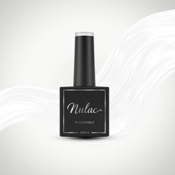 Lovenails Nulac UV Gellack Snow White 10ml – Edle Flasche mit echtem Farbkopf