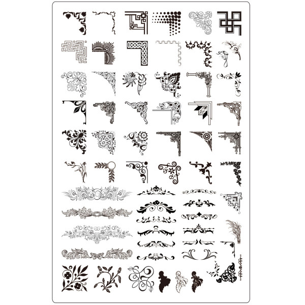 XXL Stamping Schablone Ornamente