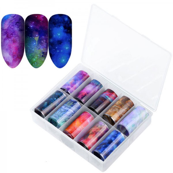 Transferfolien Box Galaxy Nailart