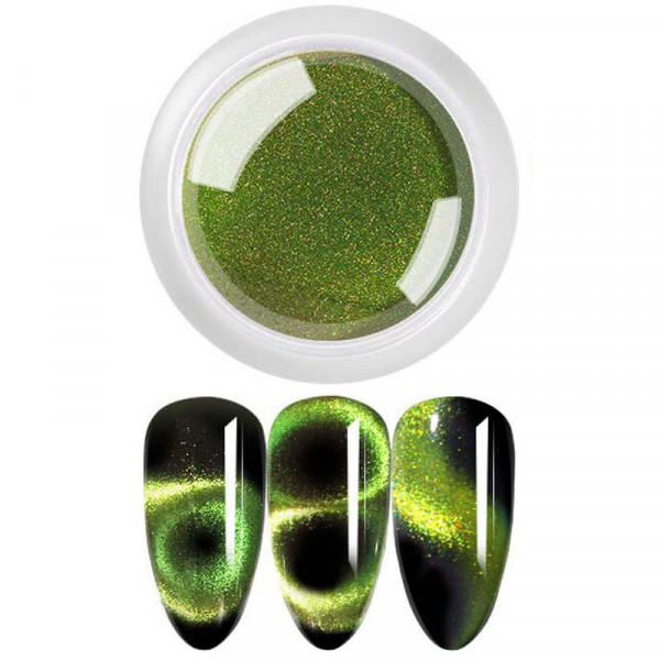 9D Cat Eye Pigment Effekt nails