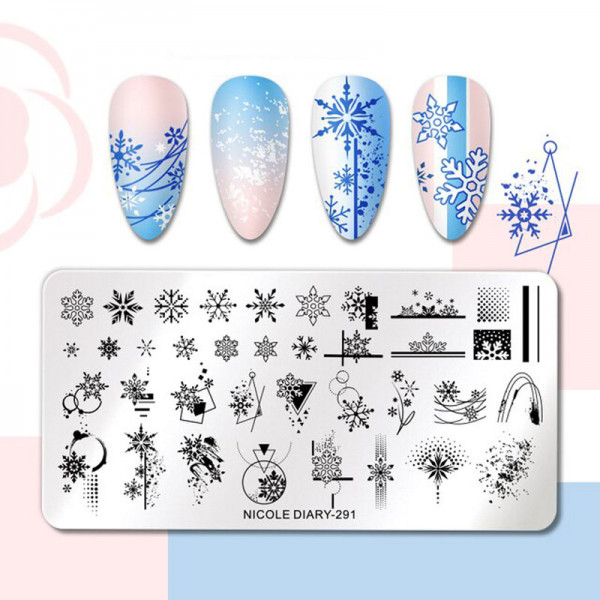 Xmas Stamping Schablone Nicole Diary Nageldesign