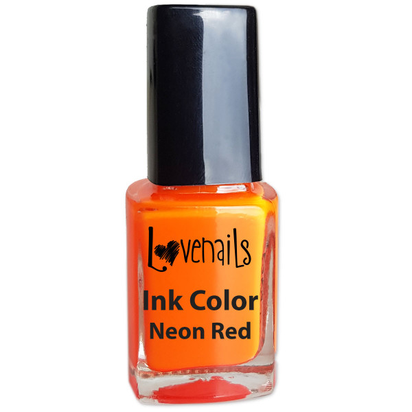 Ink Color Neon Red Sommer Nailart