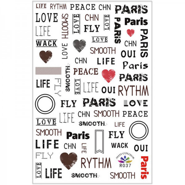 Nail Sticker Schrift Nailart buchstaben