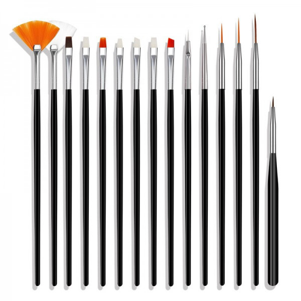15 Nailart Pinsel Set