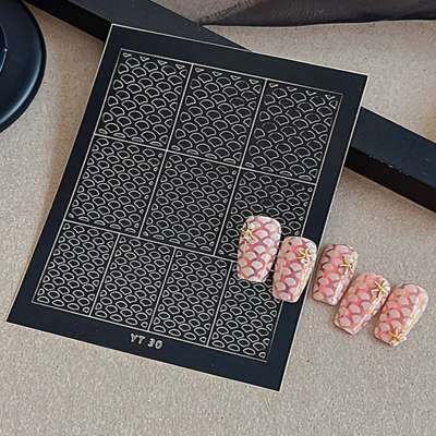 Fengda JFH11-205 Fingernagel-Schablone Für Airbrush Nail Art – Set Für Nageldesign