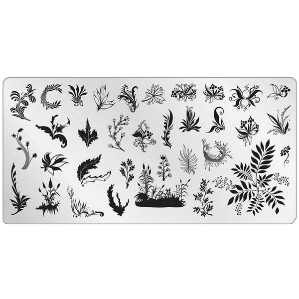 Stamping Schablone Schnörkel Nailart Platte