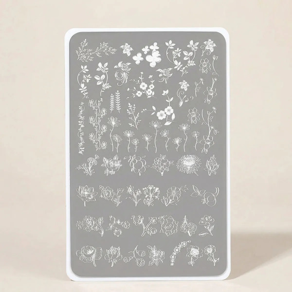 XXL Stamping Schablone blumen ranken frühling