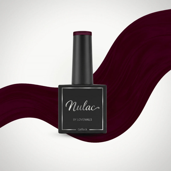 Lovenails Nulac UV Gellack Dark Cherry 10ml – Edle Flasche mit echtem Farbkopf
