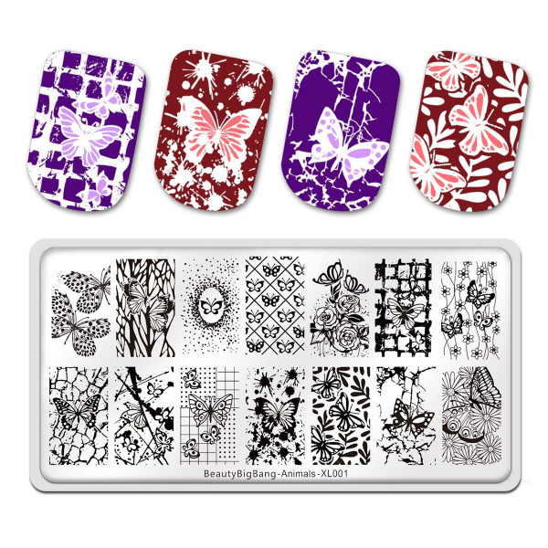 Stamping Schablone Tier Nailart Platte