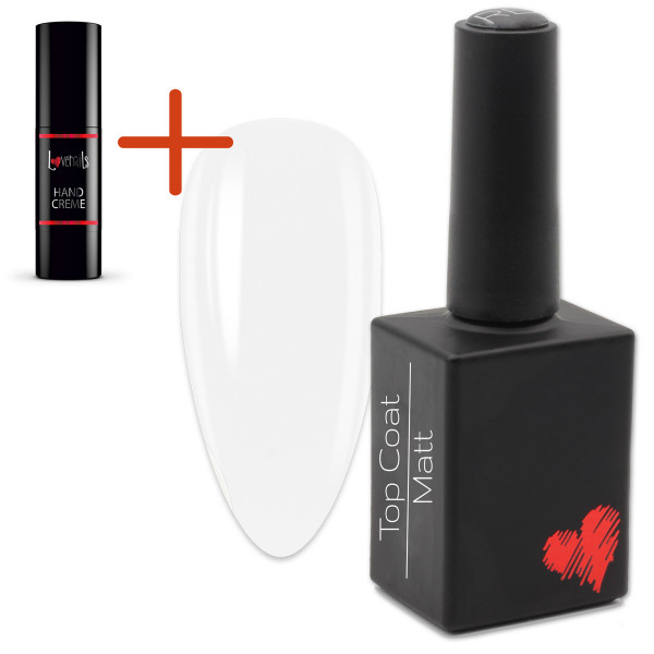 Lovenails Top Coat Extra Matt 12ml – HEMA-freier UV-Nagellack Versiegler für mattes Nageldesign
