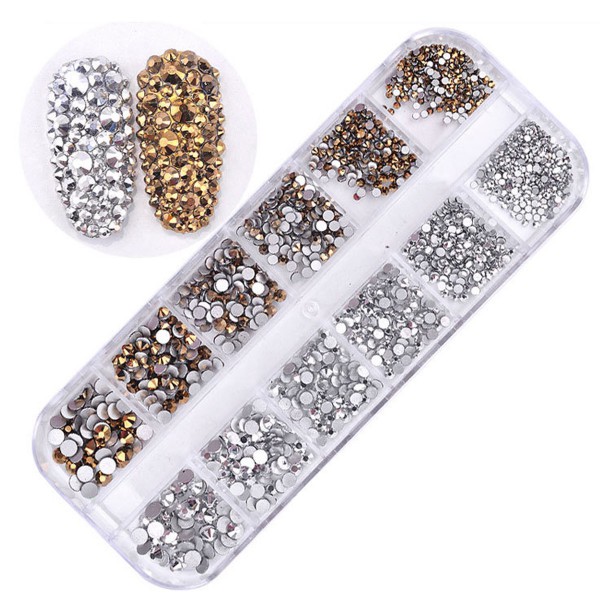 Strass Box Gold - Silber