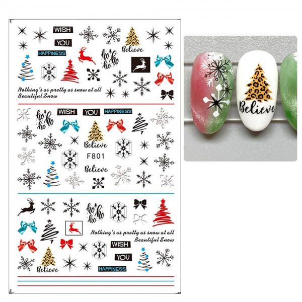 Xmas Nail Sticker für Weihnachten