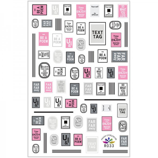 Nail Sticker Schrift Nailart buchstaben