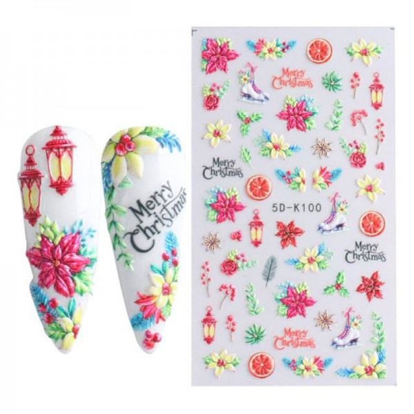 xmas 3D Nail Sticker nailart weihnachten