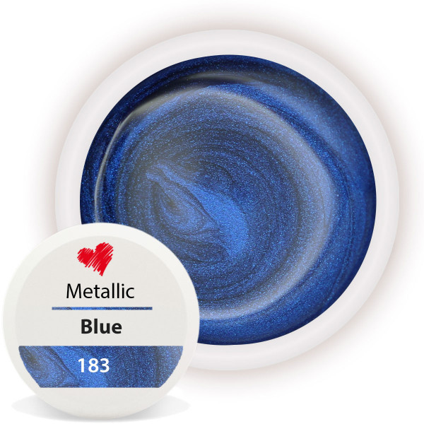 Metallic Farbgel Blau Nageldesign Modellage