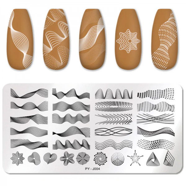 Stamping Schablone Geometric nägel nailart