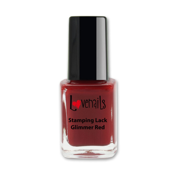 Lovenails Stamping Lack Glimmer Red