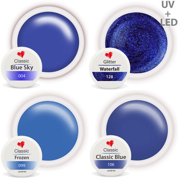 Farbgel Set Blau nailart modellage nagelstudio