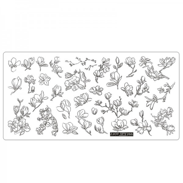 Stamping Schablone SPV-266 Blumen Stempel Platte