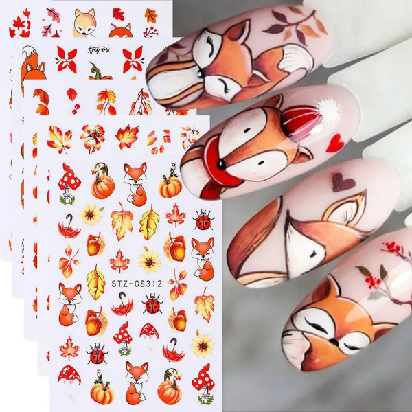 Nail Sticker Herbst Lovenails Fuchs Nagelsticker