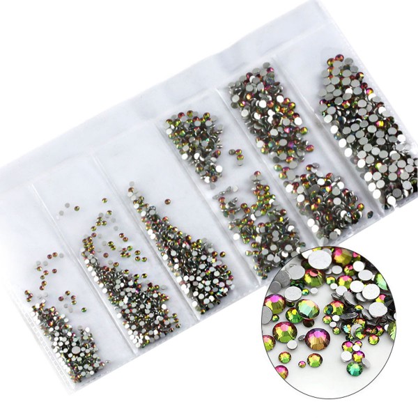 Glas Strass Steine Rainbow Mix Nailart