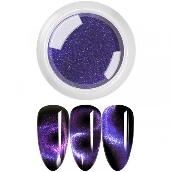 9D Cat Eye Pigment Effekt nails