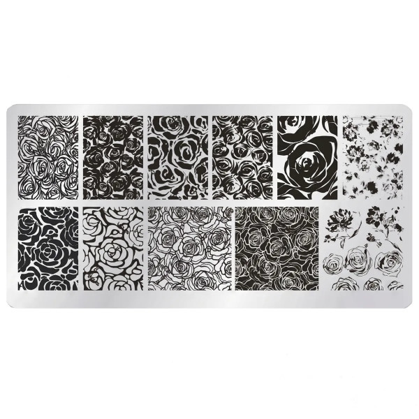 Rosen stamping schablone für nailart nägel