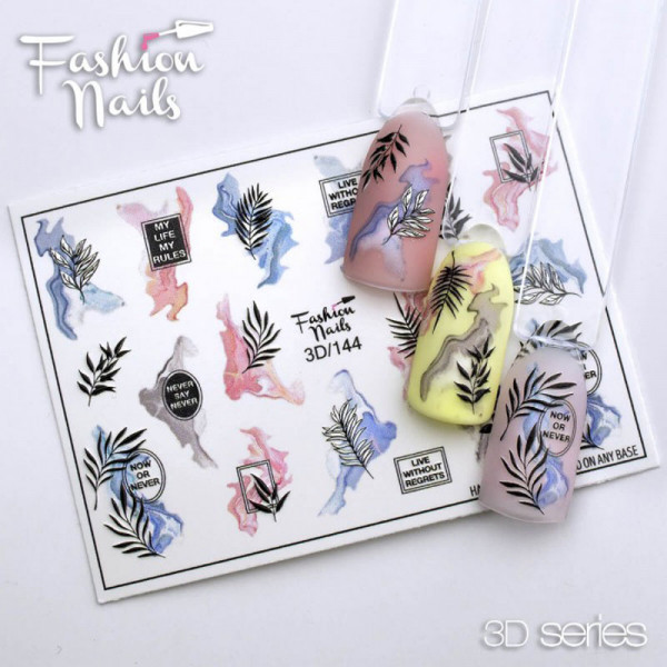 3D Nail Slider 144 Blumen