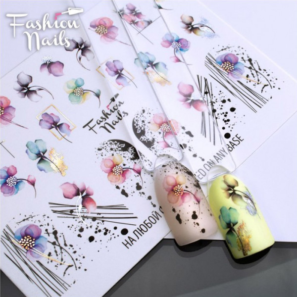 Blumen Metallic Slider von FashionNails Spider