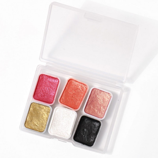 6 Aquarell Pigmente Nailart Farben