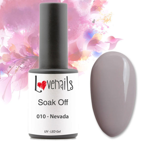 Soak Off Farbgel 010 Nevada Grau 10ml