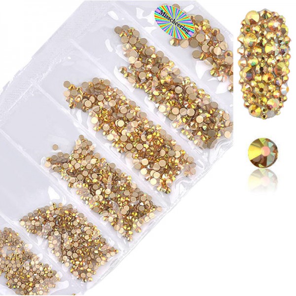 Glas Strass Mix Sunny Gold