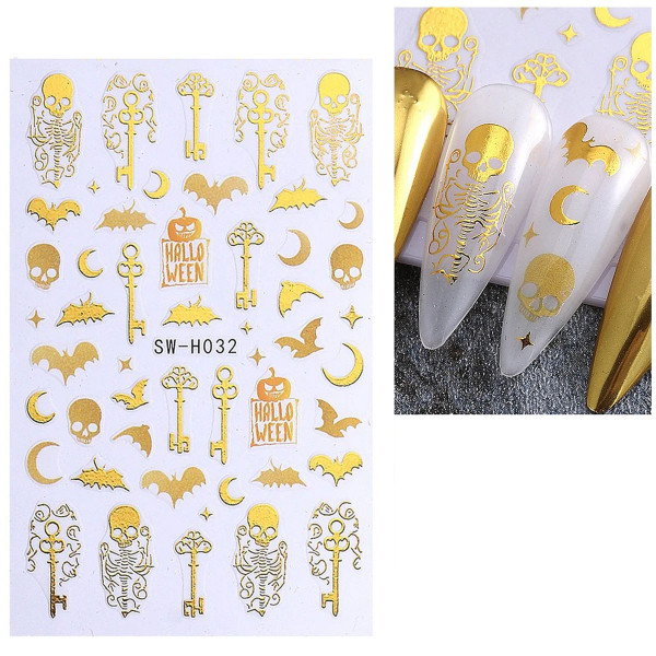 Nail sticker Halloween in Metallic Gold