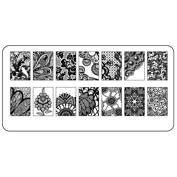 Stamping Schablone Spitze 04
