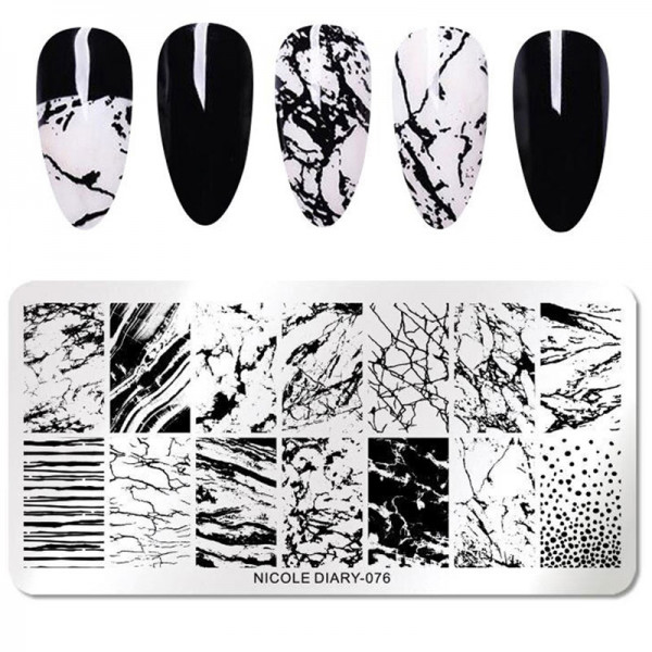Marmor Design Stamping Schablone für Nageldesign