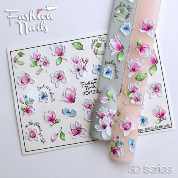 3D Nail Slider 120 Fashion Nails Blumen Frühling