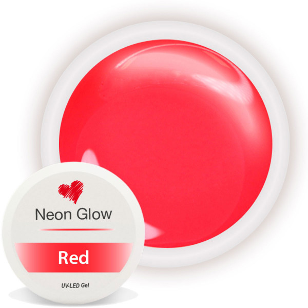 Neon Glow Farbgel Red rot nailart