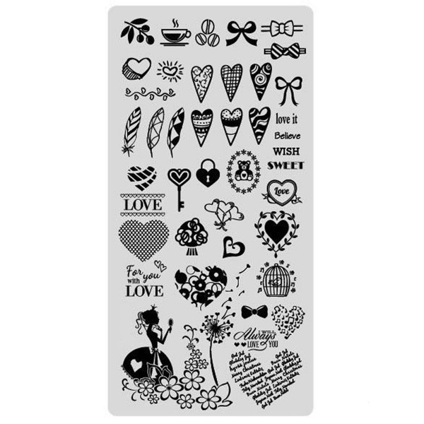 Stamping Schablone Love 4